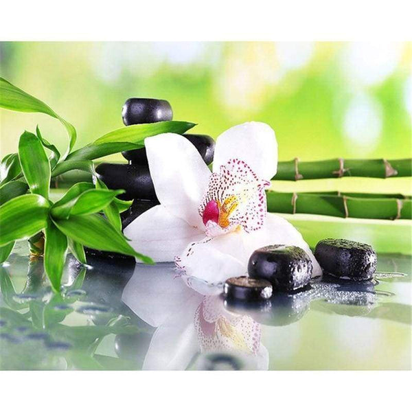 Special Flower And Stone Wall Decor Full Drill - 5D Diy Diamond Painting Kits VM9564 - NEEDLEWORK KITS