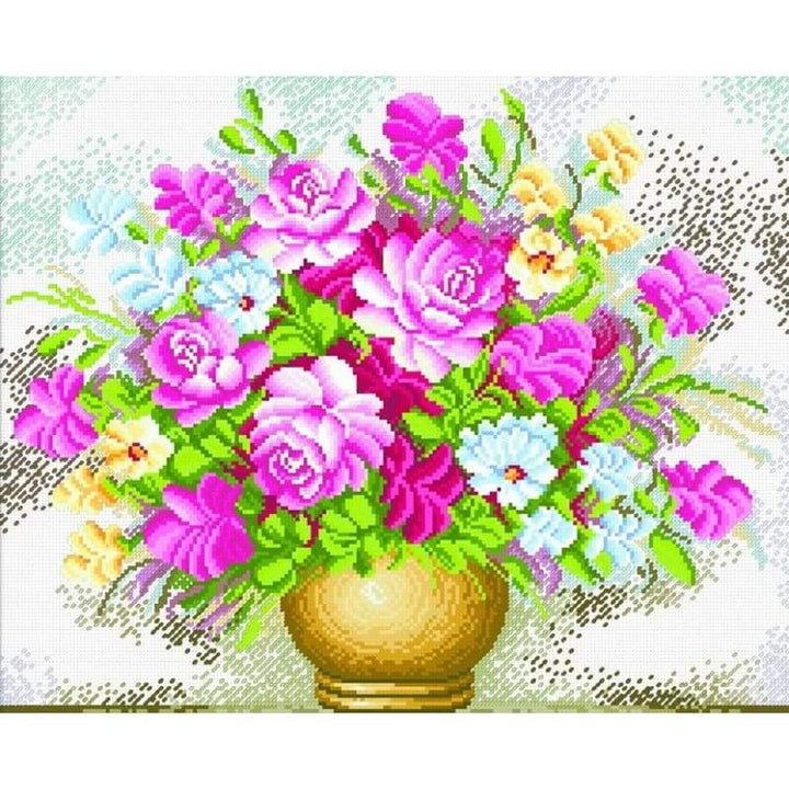 Vase Of Flowers - NEEDLEWORK KITS