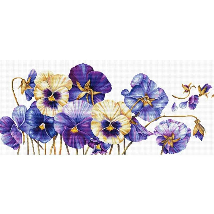 Purple Pansies - NEEDLEWORK KITS