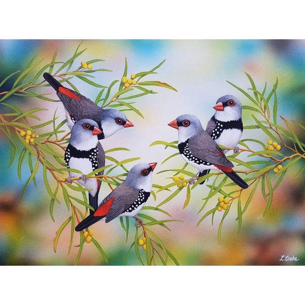 Budgies - Full Drill Diamond Painting Kit - NEEDLEWORK KITS