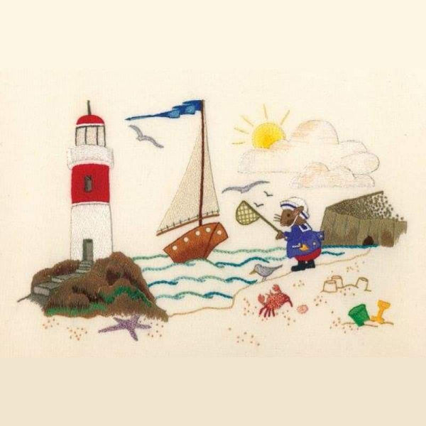 Monty Mouse By The Seaside - NEEDLEWORK KITS