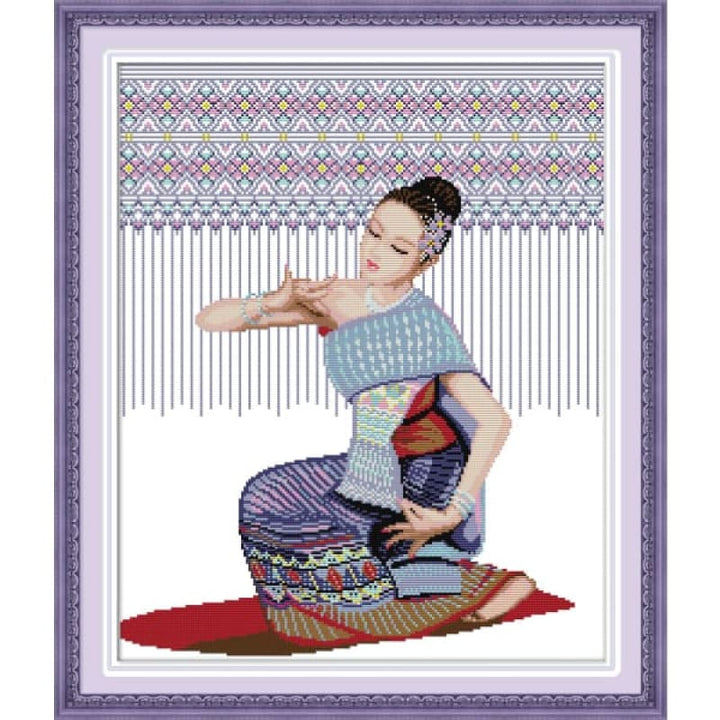 An embroidery girl