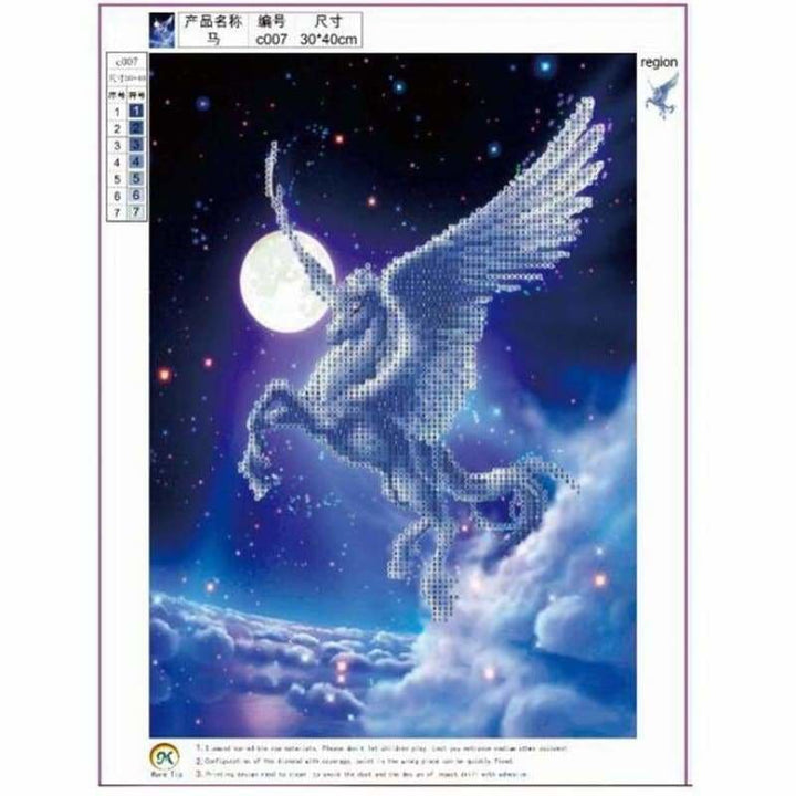 Full Drill - 5D DIY Diamond Painting Kits Beautiful Fantasy Flying Horse - NEEDLEWORK KITS