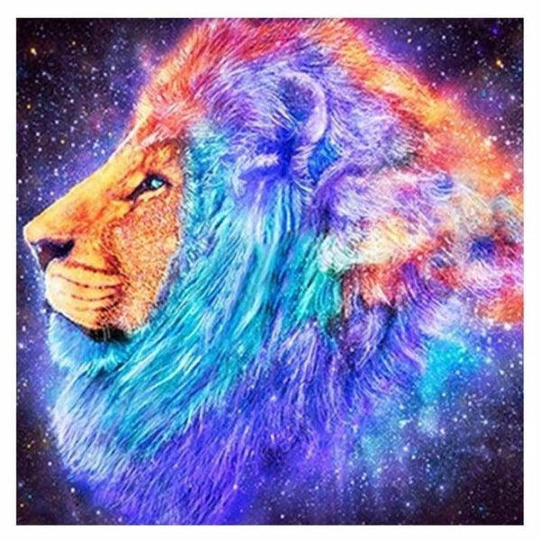 Full Drill - 5D DIY Diamond Painting Kits Bedazzled Special Colorful Lion - NEEDLEWORK KITS