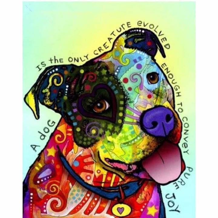 Full Drill - 5D DIY Diamond Painting Kits Bedazzled Special Colorful Dog - NEEDLEWORK KITS