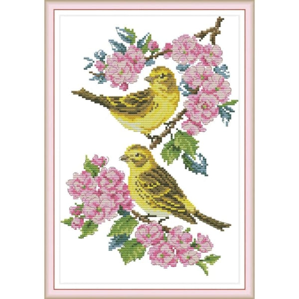 Birds on the flowers