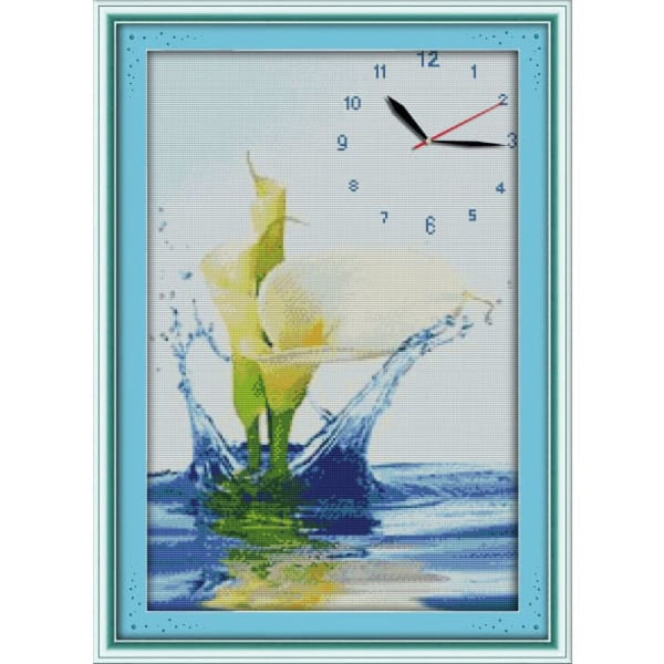 Calla lilies clock