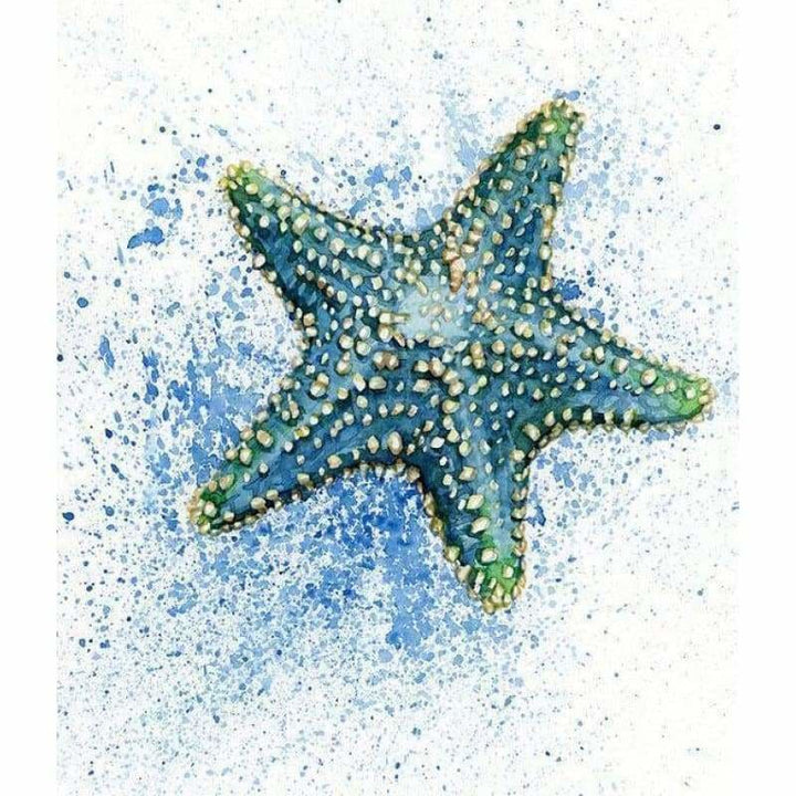 Full Drill - 5D DIY Diamond Painting Kits Cartoon Green Starfish - NEEDLEWORK KITS