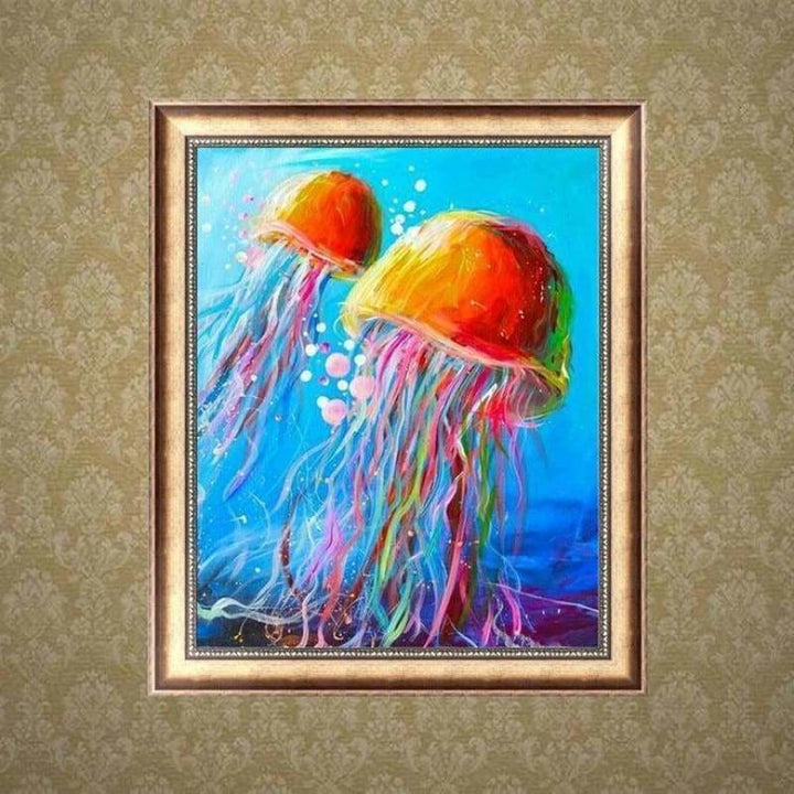 Full Drill - 5D DIY Diamond Painting Kits Colorful Jellyfish - NEEDLEWORK KITS
