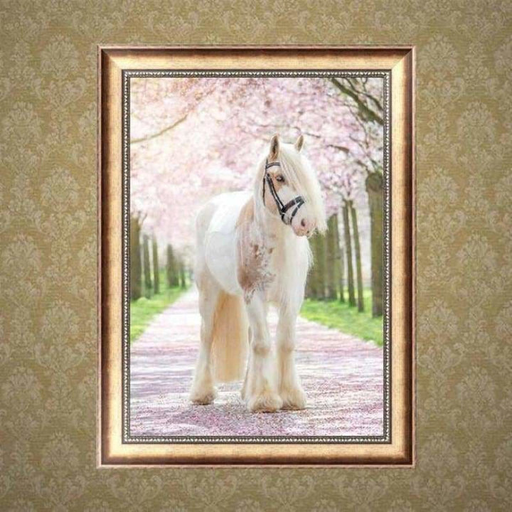 Full Drill - 5D DIY Diamond Painting Kits Romantic White Horse - NEEDLEWORK KITS