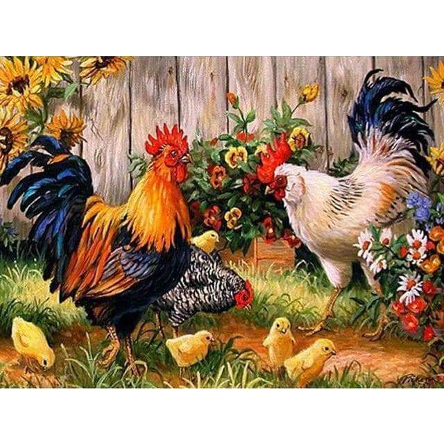 Chickens - Full Drill Diamond Painting - Special Order - 