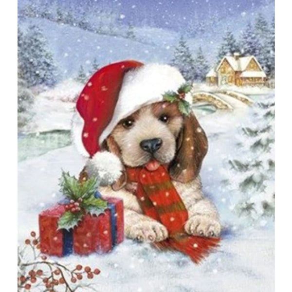 Christmas Puppy - NEEDLEWORK KITS