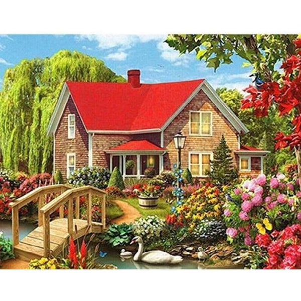 Cottage Garden - Full Drill Diamond Painting - Special Order