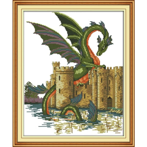 Dragon and castle