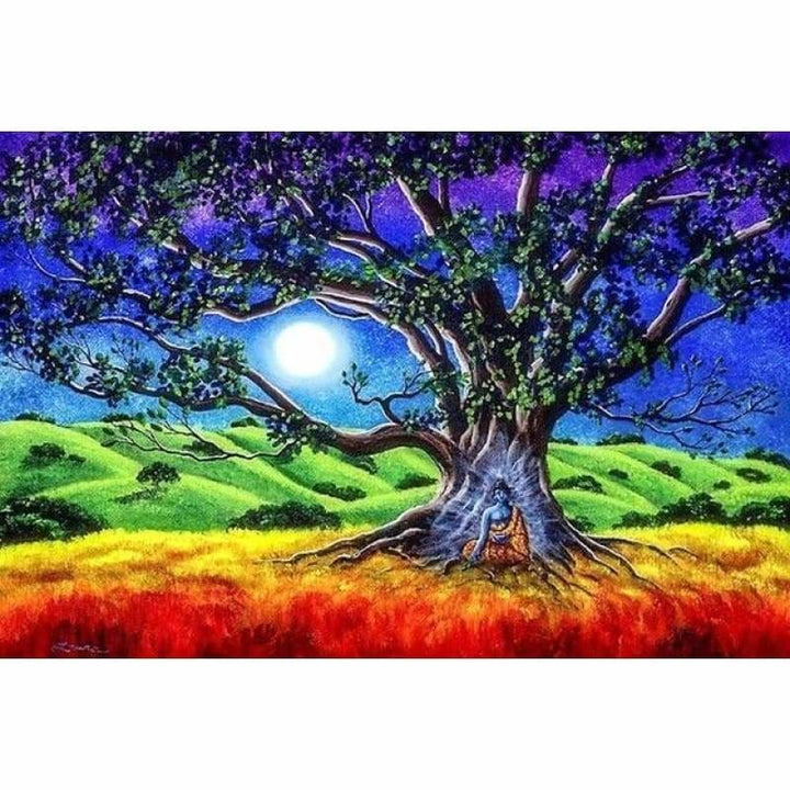 Dream Landscape Tree Sky Full Drill - 5D Diamond Painting 