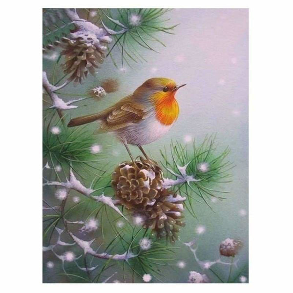 Full Drill - 5D DIY Diamond Painting Kits Dream Winter Animal Snow Bird - NEEDLEWORK KITS