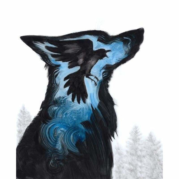 Full Drill - 5D DIY Diamond Painting Kits Dream Wolf Bird - NEEDLEWORK KITS