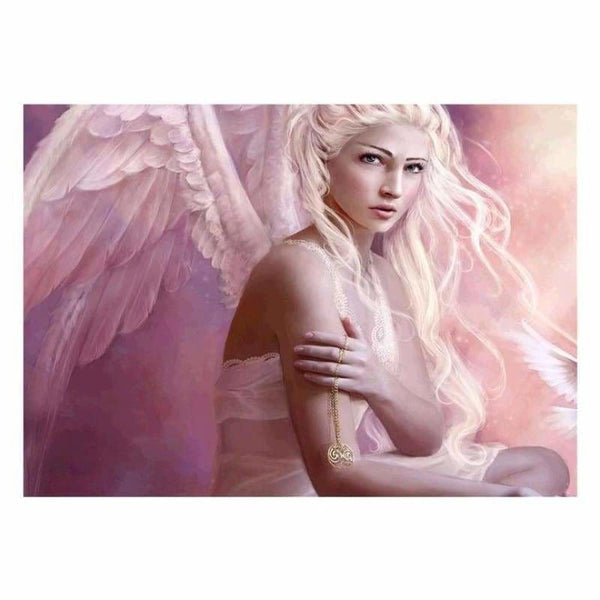 Full Drill - 5D Diamond Painting Kits Beautiful Pink Girl 