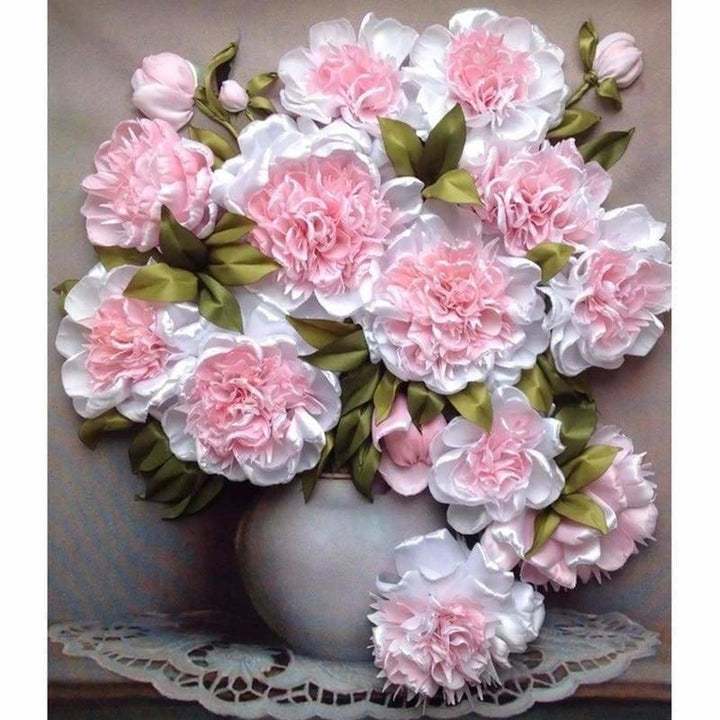 Full Drill - 5D Diamond Painting Kits Beautiful Pink Peony 