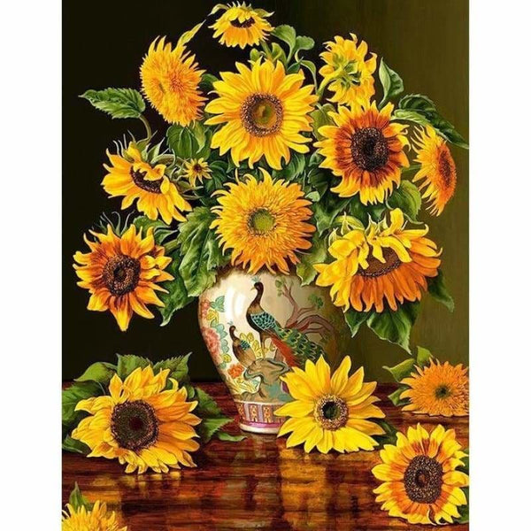 Full Drill - 5D Diamond Painting Kits Beautiful Sunflower in