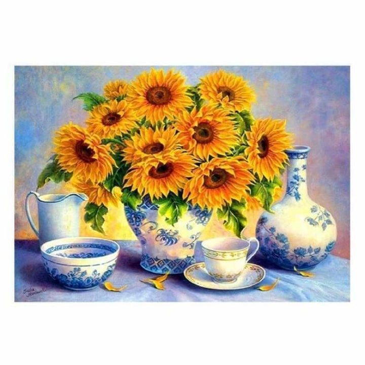 Full Drill - 5D Diamond Painting Kits Beautiful Sunflower in