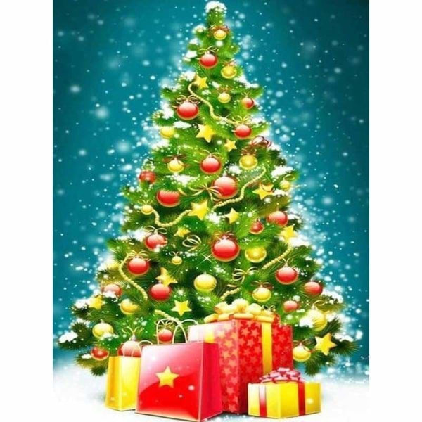 Full Drill - 5D Diamond Painting Kits Christmas Lights Tree 