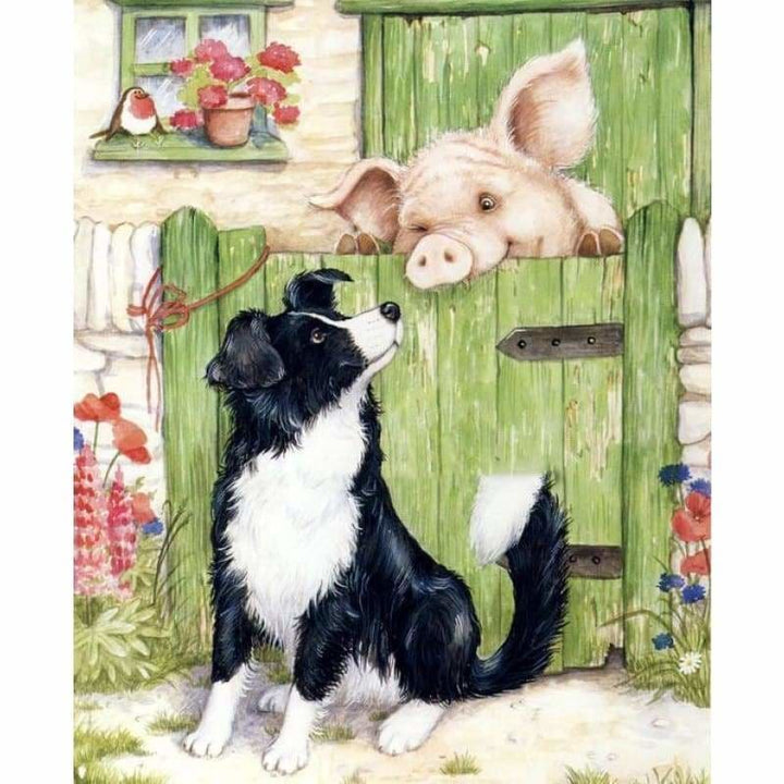 Full Drill - 5D Diamond Painting Kits Cute Pig and Dog - 3