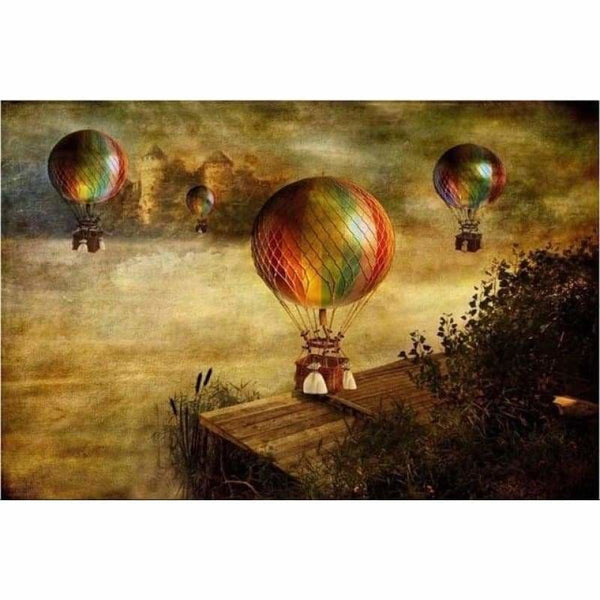 Full Drill - 5D Diamond Painting Kits Hot Air Balloon Flying