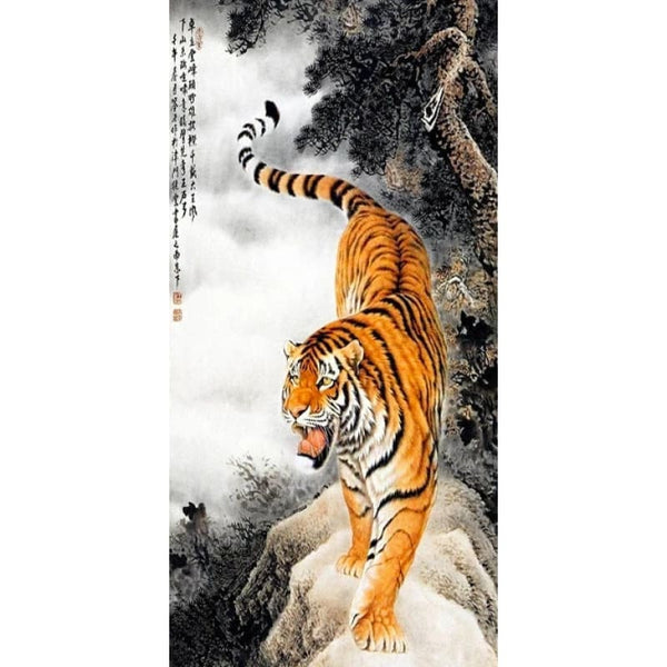 Full Drill - 5D Diamond Painting Kits Tiger Fierce Beast - 