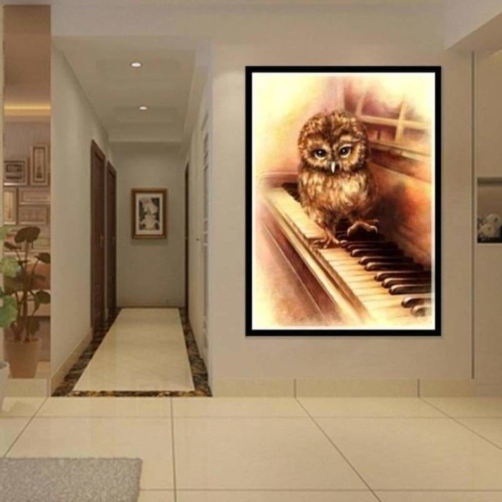 Full Drill - 5D Diamond Painting Kits Warm And Lovely Owl on