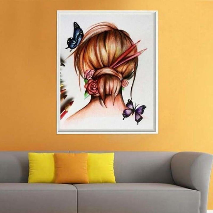 Full Drill - 5D Diamond Painting Kits Watercolor Portrait 