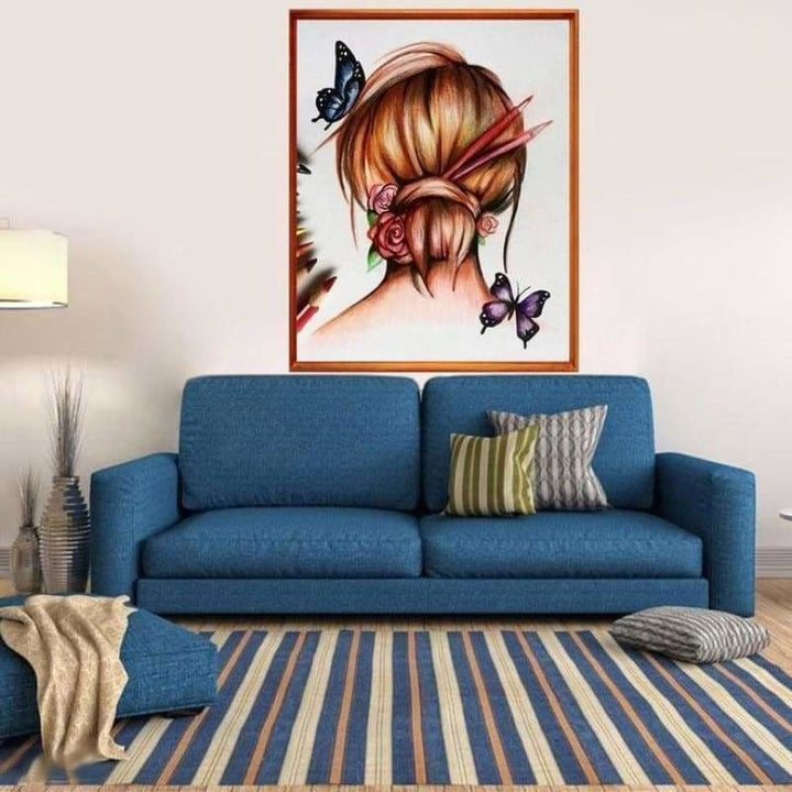 Full Drill - 5D Diamond Painting Kits Watercolor Portrait 