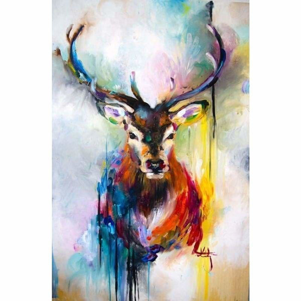 Full Drill - 5D DIY Diamond Painting Colored Deer Embroidery