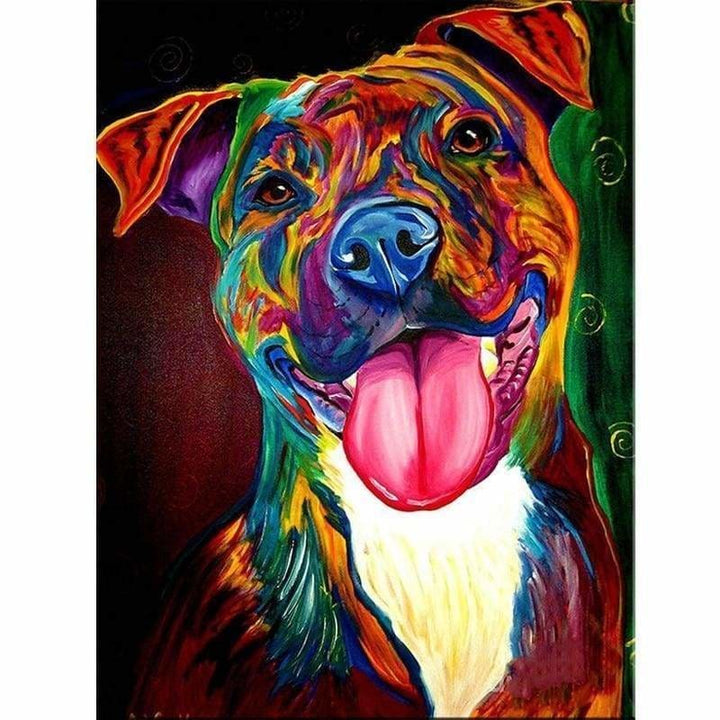 Full Drill - 5D DIY Diamond Painting Colorful Dog Rhinestone