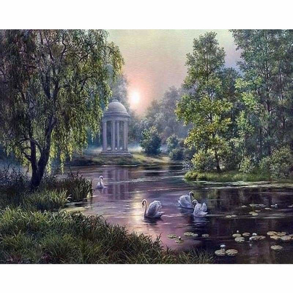 Full Drill - 5D DIY Diamond Painting Kits Art Swans Love - 2