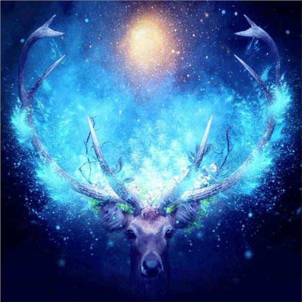 Full Drill - 5D DIY Diamond Painting Kits Blue Dream Deer 