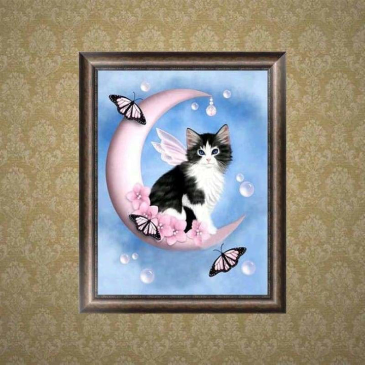 Full Drill - 5D DIY Diamond Painting Kits Cartoon Cat Elf on