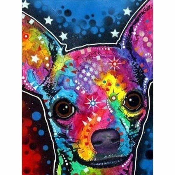 Colourful Dog - DIY Diamond Painting  Canvas painting, Dog pop art,  Painting