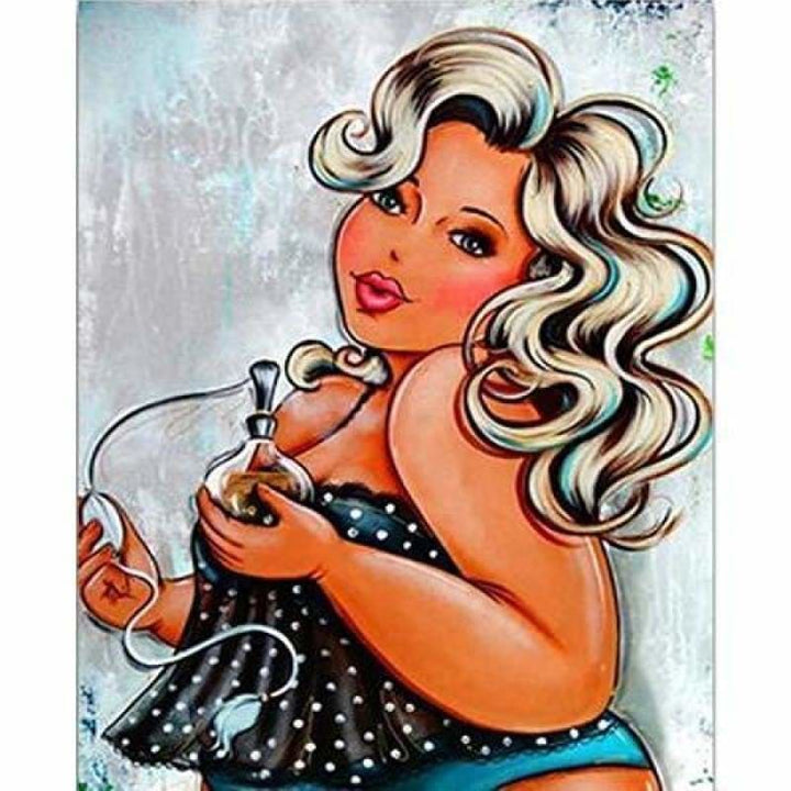 Full Drill - 5D DIY Diamond Painting Kits Cartoon Fat Woman 