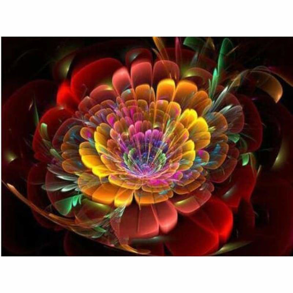 5D Diamond Painting Colorful Abstract of Flowers Kit
