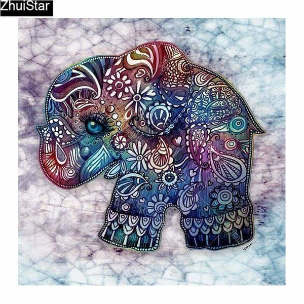 Full Drill - 5D DIY Diamond Painting Kits Colorful Elephant 