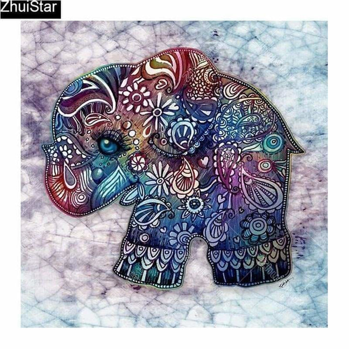 Full Drill - 5D DIY Diamond Painting Kits Colorful Elephant 