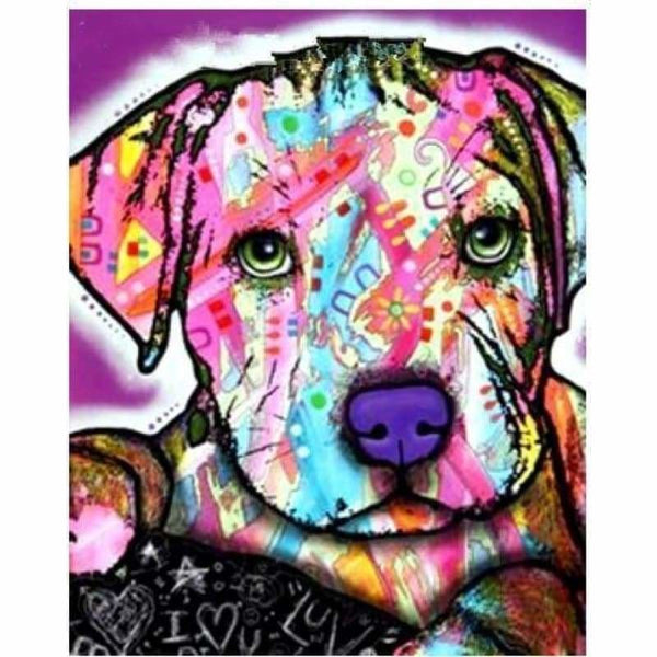 Full Drill - 5D DIY Diamond Painting Kits Cute Colorful Dog 