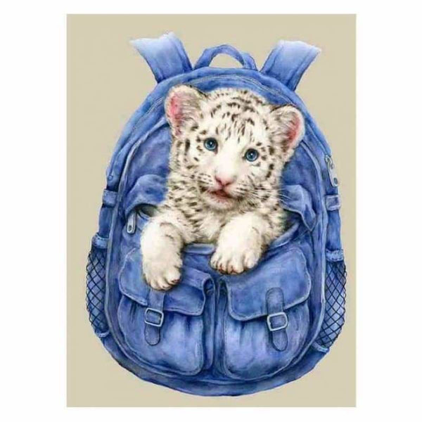 Full Drill - 5D DIY Diamond Painting Kits Cute Tiger In Bag 