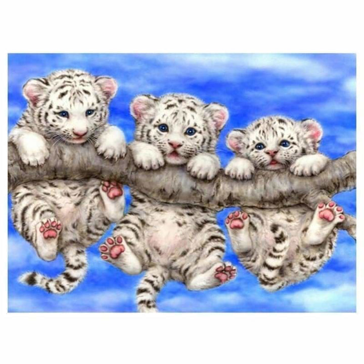 Full Drill - 5D DIY Diamond Painting Kits Cute Tigers on the