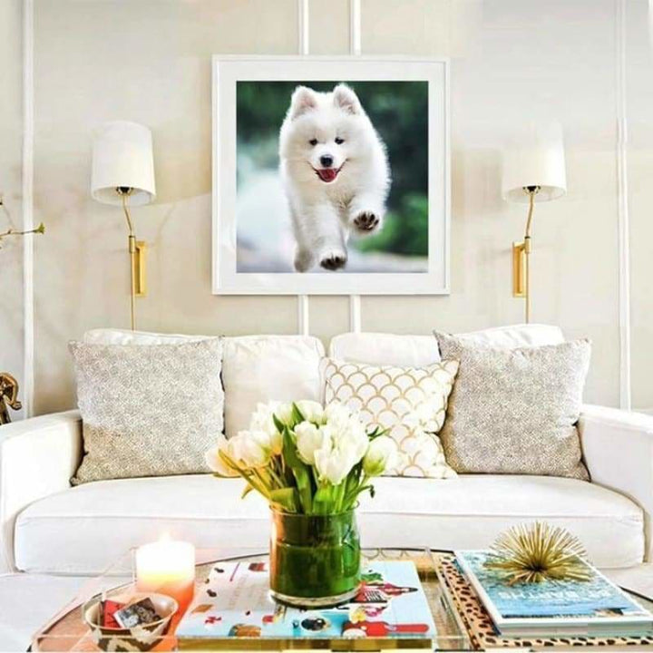 Full Drill - 5D DIY Diamond Painting Kits Cute White Pet Dog