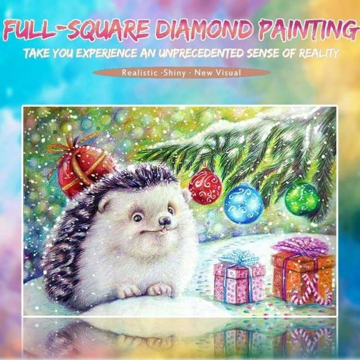 Full Drill - 5D DIY Diamond Painting Kits Hedgehog Christmas