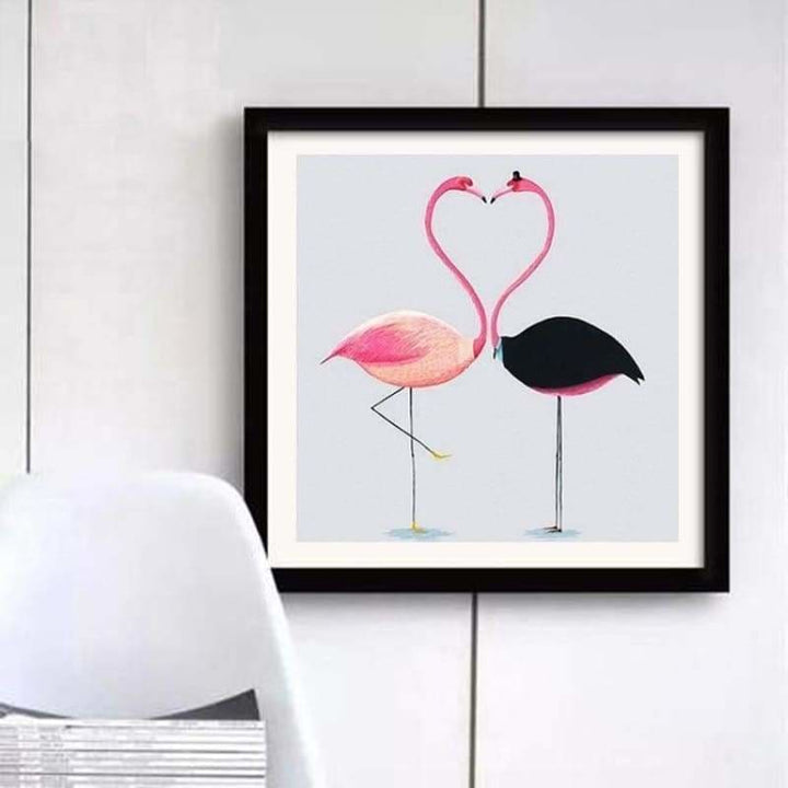Full Drill - 5D DIY Diamond Painting Kits Kissing Flamingos