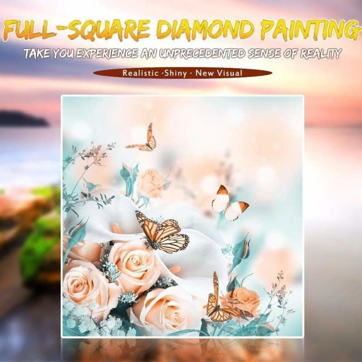 Full Drill - 5D DIY Diamond Painting Kits Pink Flowers And 
