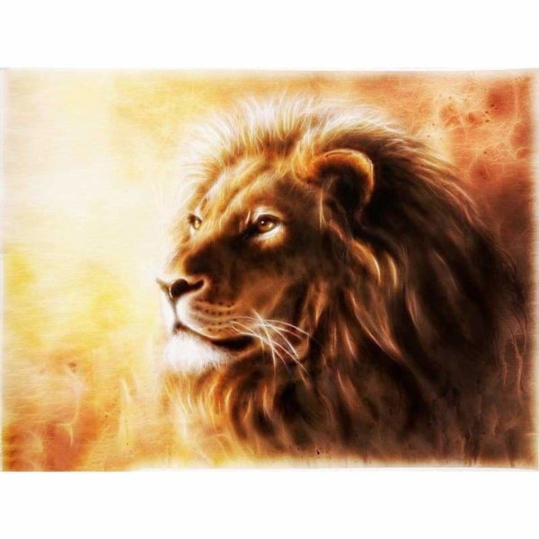 Full Drill - 5D DIY Diamond Painting Peaceful Lion 